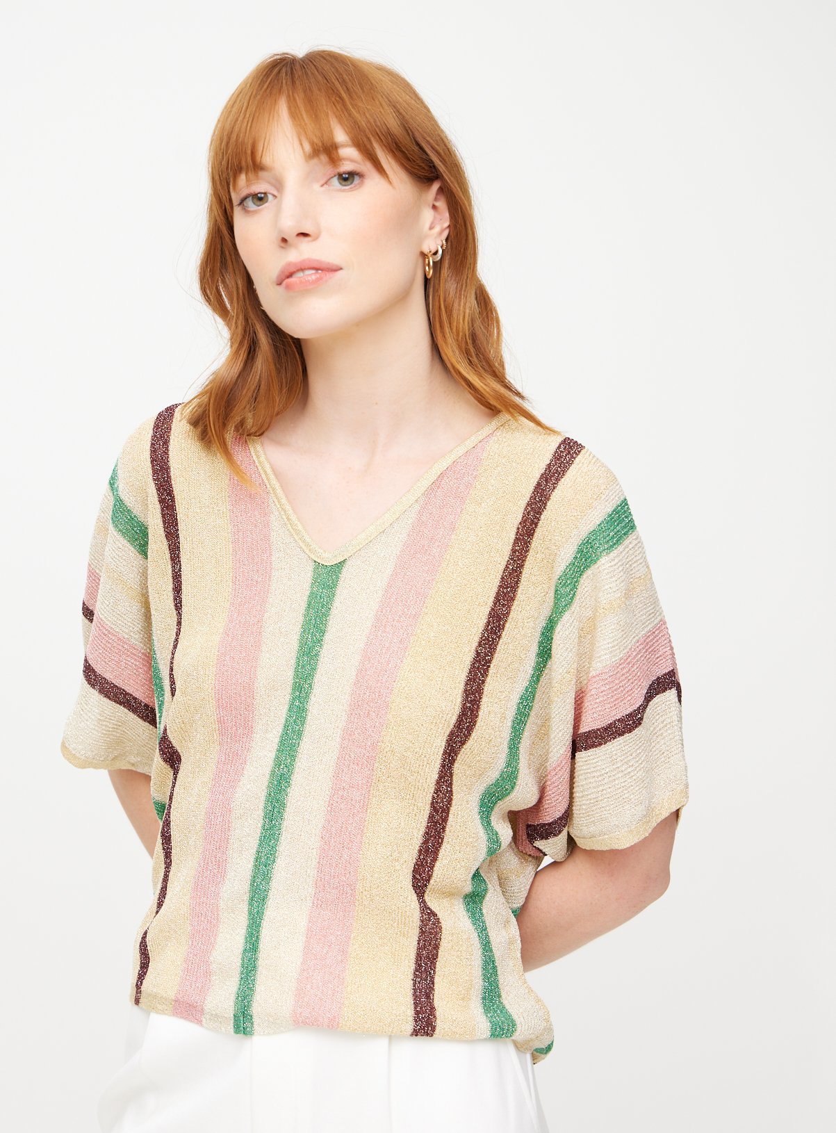 Stripe Sparkle Batwing Top 14 - Image 2 thumbnail